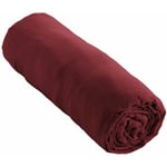 Drap housse Gaze de Coton 90x190 gaia matelas épais Lie de vin