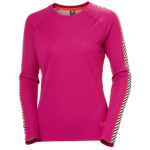 Helly Hansen Women's LIFA Active Stripe Crew Base Layer Magenta 2.0, XS