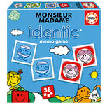 Educa - Jeu éducatif pour Les bébés à partir de 3 Ans : Monsieur Madame. Jeu d'acuité visuelle et de mémoire avec 36 Cartes pour Former des Paires (19626)