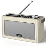 i-box DAB Radio Portable, DAB/DAB Plus Radio, FM Radio, Portable Bluetooth Speaker, Digital Radio with USB Charging for 15 Hours Playback, Bluetooth Stereo Speakers, Rechargeable