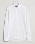 Canali Slim Fit Stretch Piquet Shirt White