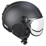 CGM EBI Casque de Ski Unisexe pour Adulte, Noir Mat, XXL (61 cm)