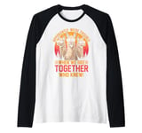 apparently we are trouble when we are together llama funny Raglan Baseball Tee