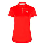 Diadora Femme Court Polo Rouge Blanc XS Survêtement