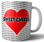 Sweet Cheeks Mug Valentines Day Gift For Girlfriend Boyfriend Husband Wife