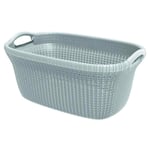 Curver Panier � linge Knit 40 L Bleu clair