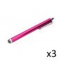 Grand Stylet X3 Pour Crosscall Core-X3 Smartphone Tablette Ecrire Universel Lot De 3 - Rose