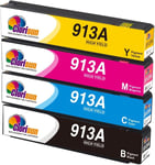 913A Cartouches D'Encre Pour Hp 913 A 913A Noir Cyan Magenta Jaune Pour Hp Pagewide Pro Mfp 377Dw 377Dn 477Dw 477Dn 552Dw 577Z 577Dw 352Dw 352Dn 452Dw 452Dn Managed P55250Dw P57750[DYJ074065]