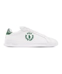 Ralph Lauren Mens Polo Heritage Circle Logo Trainers - White - Size UK 7