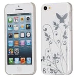 COQUE iPHONE 5C LE JARDIN BLANC SILICONE SEMI-RIGIDE (TPU)