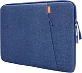 Housse Ordinateur Portable Pour 13,3 Pouces Macbook Air/Pro, 14 Pouces Macbook Pro M4/M3/M2/M1 2021-2024, 13-13,6 Pouces Notebook, Étanche Pochette Sacoche Avec Poche (Bleu Cobalt)