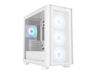 Asus A21 Plus - Microatx - Sidepanel Med Vindu (Herdet Glass) - Ingen Strømforsyning - Hvit - Usb/Lyd