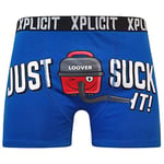 Xplicit 2k20Sep Mens Boys By Crosshatch Novelty Rude Boxer Trunks Shorts Underwear Funny[Hoover - Blue,M]