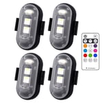 8 Färger LED Strobe Lights Flygplansljus 4PCS 4PCS 4Pcs