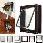 Pet Door Frame Safe 4 Way Locking Small Medium Large Dog Cat Flap Magnetic Abs