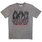 Guns N Roses Unisex Adult Hell Group Stone Wash T-Shirt - M