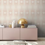 A.S. Création Retro 70s Diamond Wallpaper Beige/Cream/White Retro Chic 395324 8.50m x 0.53m Paste The Wall