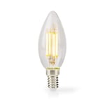 LED-lampa Lampa E14 | Ljus | 4.5 W | 470 lm | 2700 K | Dimbar | Varm Vit | Retrostil | 1 st. | Tydlig