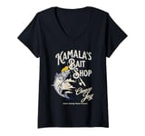 Womens Kamala's Bait Shop Harris Trump Debate Cast Away Your Fears V-Neck T-Shirt