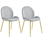 Modern Velvet Dining Chair Set of 2  Mid Century Upholstered Side Chair