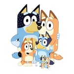 Star Cutouts SC4465 Heeler Family Cardboard Cut Out - Bluey Theme Birthday Party - Bluey Birthday Supplies - Height 117cm