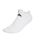 adidas Unisex Tennis Low-Cut Cushioned Socks 1 Pair, White/Black, 6.5-8