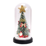 Christmas Tree in Glass Dome Small Christmas Tree Lighting