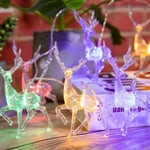 Led Sika Deer String Lights, Battery Box Christmas Elk Colorful 2 meters 10 lights