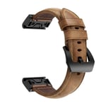 Garmin Instinct E 45mm Armband i äkta läder, brun