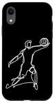 Coque pour iPhone XR Croquis d'un garçon de volley-ball