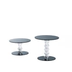 Glas Italia - CAL01 Calice Low table, Glossy lacquered glass, Finish: 42 Perla - Småbord & sidobord - Piero Lissoni - Svart - Glas