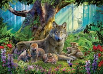 Ravensburger - Puzzle Adulte - Puzzle 1000 pièces - Famille de loups dans la forêt - Adultes et enfants à partir de 14 ans - Puzzle de qualité supérieure - Animaux & Fantaisie - 12000477