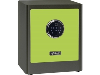 BASI mySafe Premium 350, Frittstående safe, Grønn, Grå, Elektronisk, Kode, Fingeravtrykksleser, 1 hyller, Batteri, AA