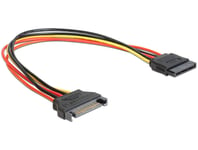 DELOCK – Extension cable Power SATA 15 Pin male > SATA 15 Pin female 30 cm (60131)