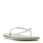 Havaianas Womens Ladies - Stripe Sole Flip Flops - White - Size EU 37