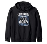 Ice Bath and Cold Shower Wellness Cold Therapy Recovery Tee Zip Hoodie