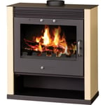 Poêle à bois RUBIN Blanc Ivoire 13.0Kw H85xL69xP44