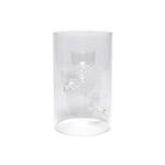 Glass Cylinder Vase with 3 Cups (20cm)