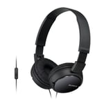 SONY MDR-ZX110AP Headphones with mic full size wired 3.5 mm jack black