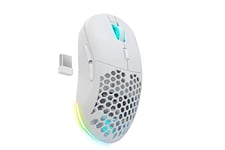 Newskill Arakne Elite Ivory Souris RVB professionnelle Gaming Wireless 16 000 dpi avec design ambidextre Blanc