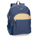 Movom Babylon Double compartment school backpack adaptable to trolley Blue 33x44x13,5 cms Polyester 19.6L