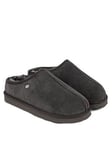 TOTES Just Sheepskin Louis Sheepskin Mule With Chunky Outdoor Sole Slipper, Grey, Size 9, Men