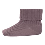 mp denmark wool rib baby socks – dark purple dove - 17/18