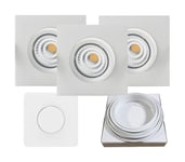 Nordic Zorro Hvit 9W WarmDim 4-Pack m/Dimmer & Kabel