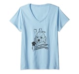 Femme I Love My Goldendoodle Light T-Shirt avec Col en V