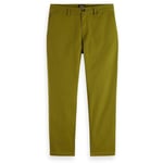 Scotch & Soda Men's Drift-Regular-Tapered Twill Chino Pants, Moss Green 0445, 33 W/30 L