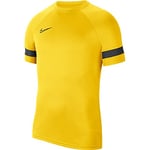 Nike Men's Academy 21 Training Top T-Shirt, Mens, T-Shirt, CW6101-719, Tour Yellow/Black/Anthracite/Black, L