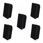 5x embout de tube rectangulaire rentrant 60x30mm noir plastique chaise meuble cache - Black