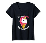 Womens Ice Cream Dreams Unicorn Beams Sweets Magical Treat V-Neck T-Shirt