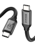 Usb4 Avec Câble Thunderbolt 4 1.5M, 40Gbps Transfert Données, 8K@60Hz 4K@144 Hz Hdr Vidéo, Pd3.1 240W 5A Charge Rapide Pour Macbook, Pssd, Ipad, Iphone 16/15 Pro, Stations D'Accueil, Moniteu[Q547]